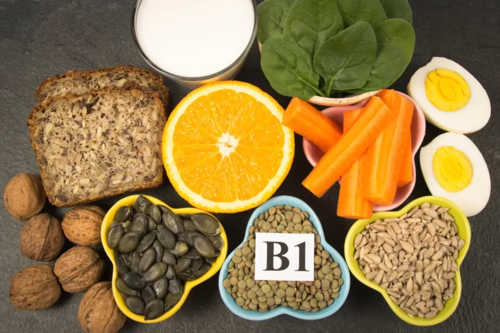 Vitamin B1-rich foods.