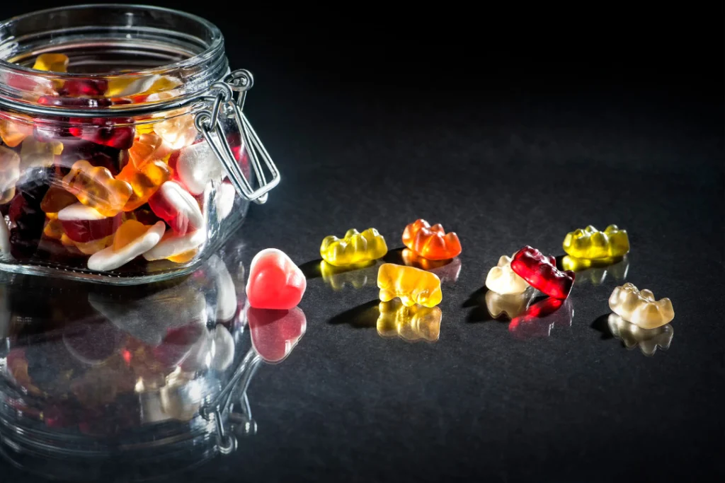 a jar full of gummies