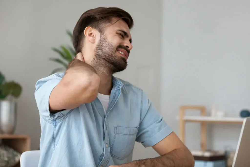 man suffering from Fibromyalgia