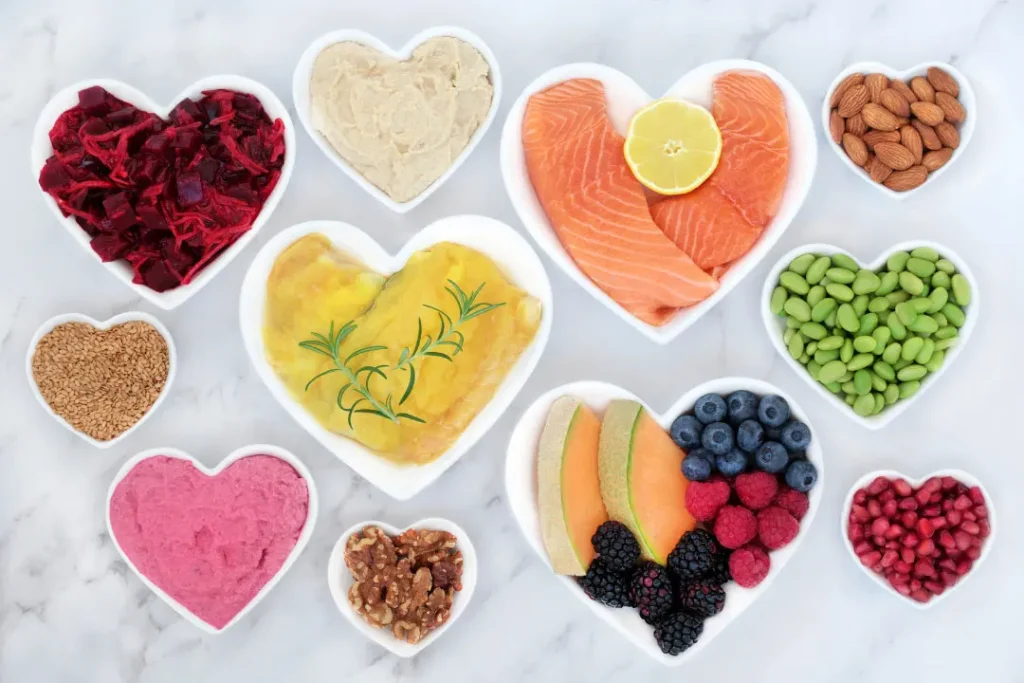 Food sources for heart health.