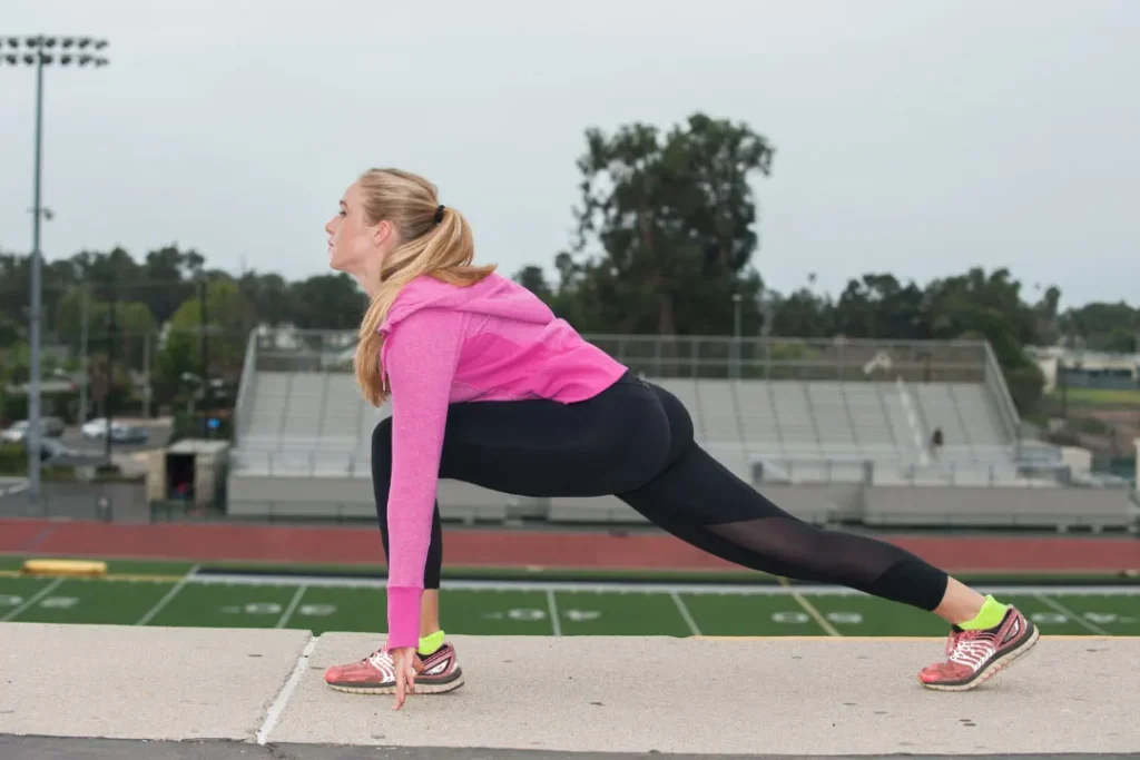 Lady doing exercise.