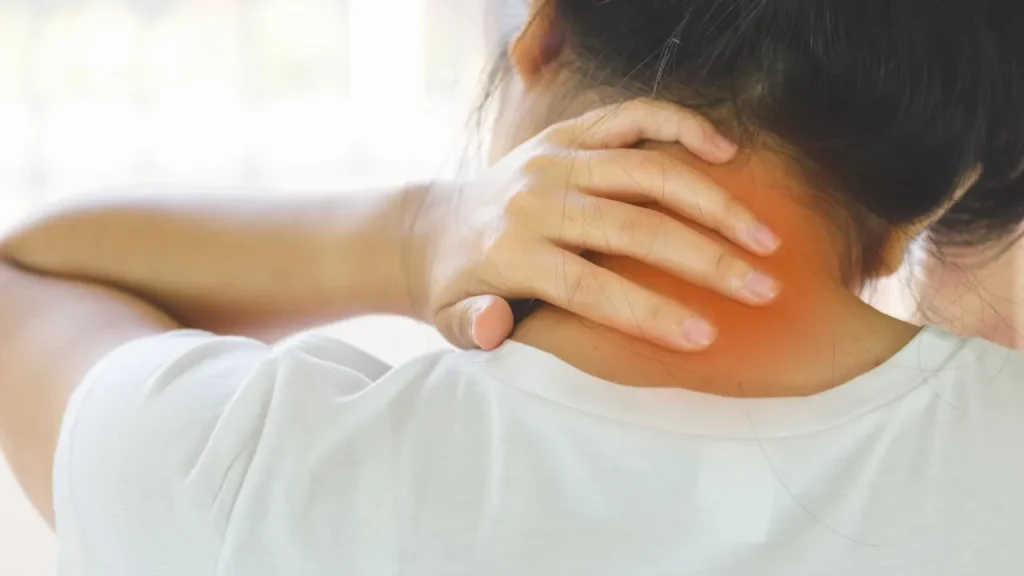 Pain in neck.