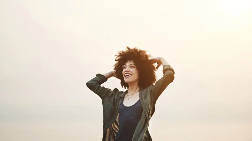 Happy lady.