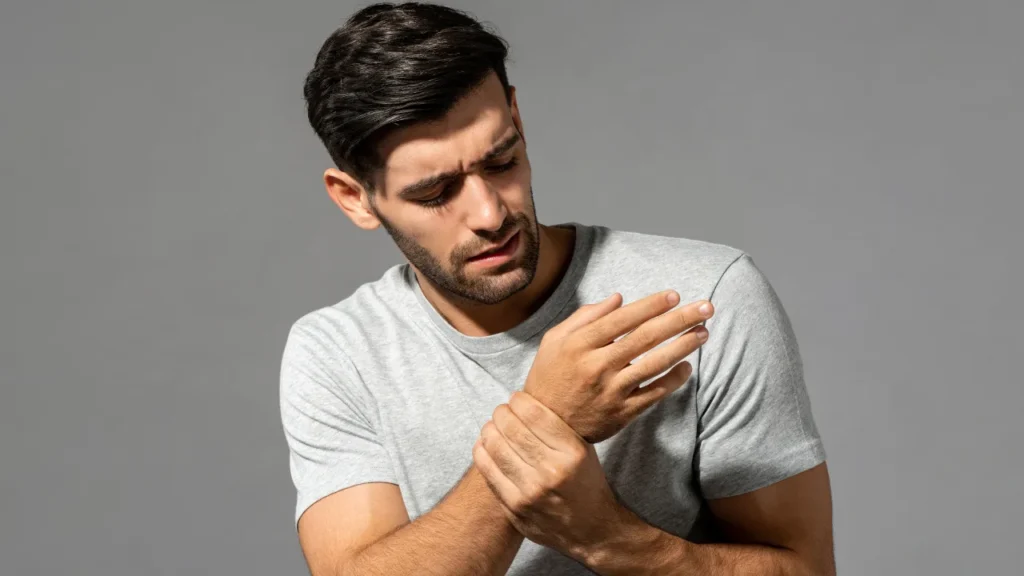 Man having joint pain.