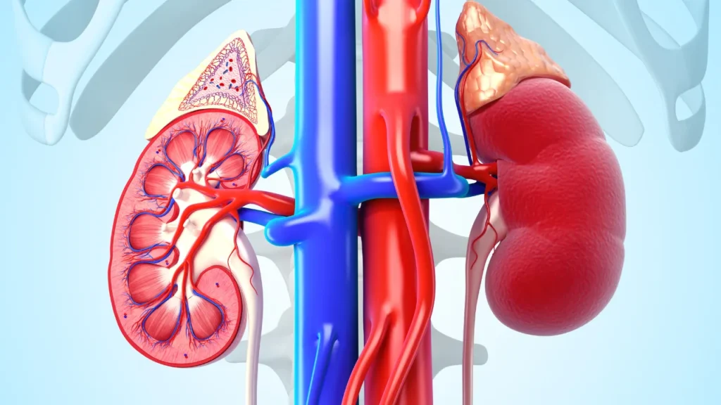 Healthy human kidneys.