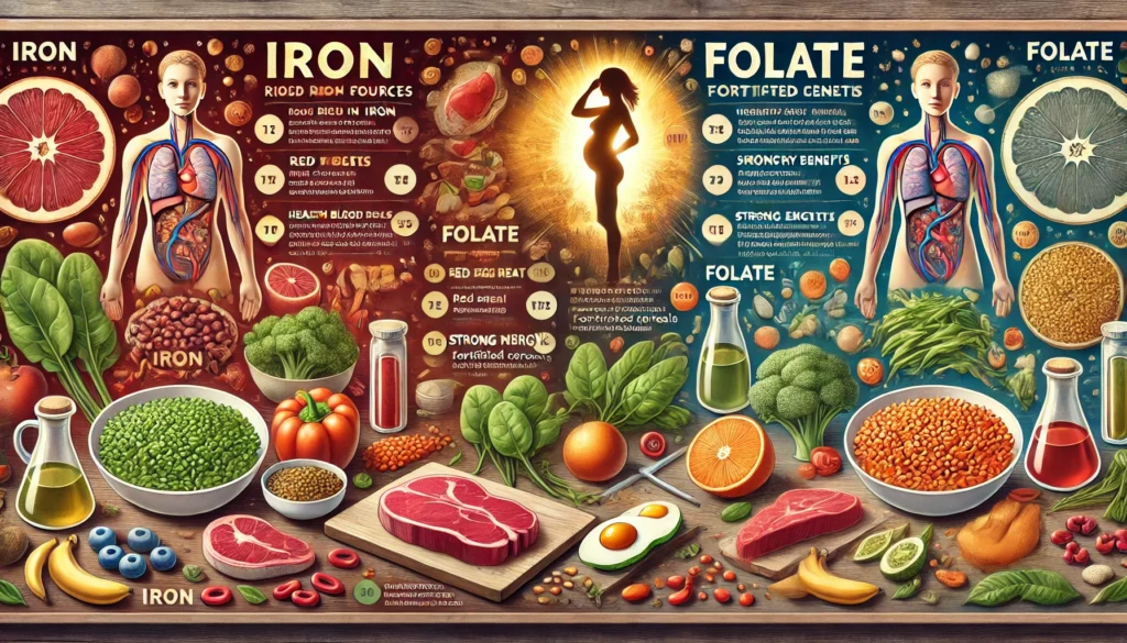 Iron and Folate is good for red blood cells.