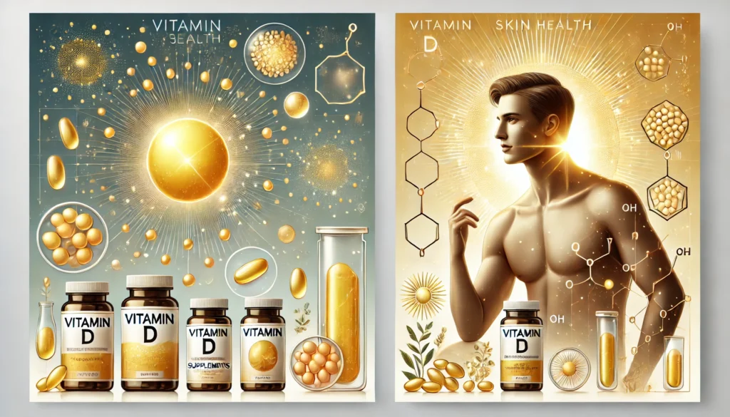 Vitamin D supplements for healthy skin.