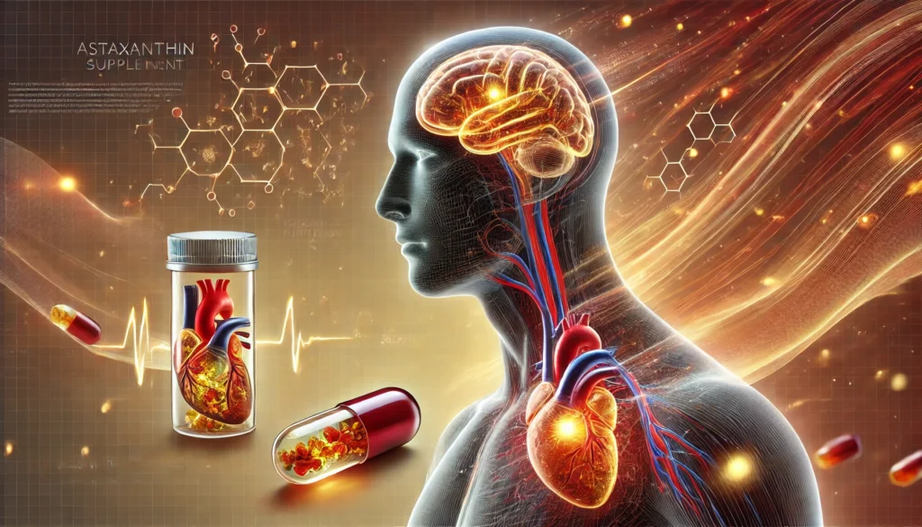 Astaxanthin as a powerful antioxidant supplement for brain, heart, and skin health.