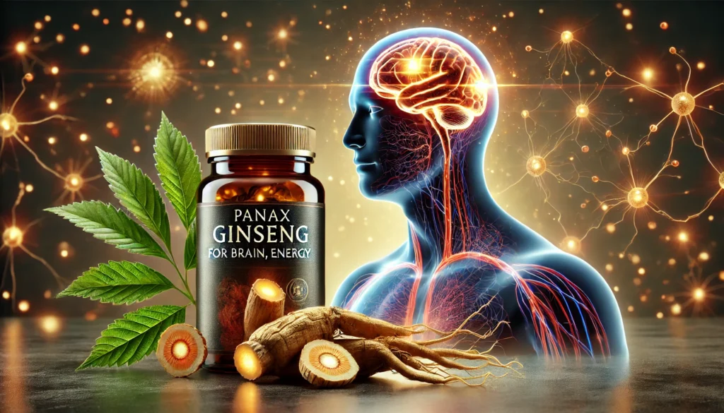 Panax Ginseng for brain, energy, and cardiovascular health.