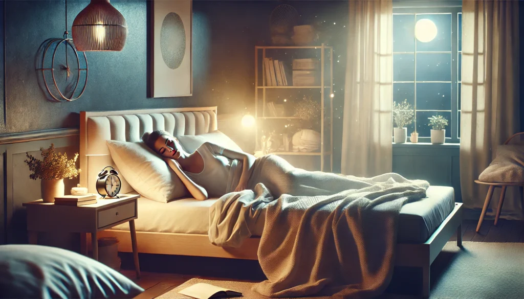 a person enjoying a night's sleep.