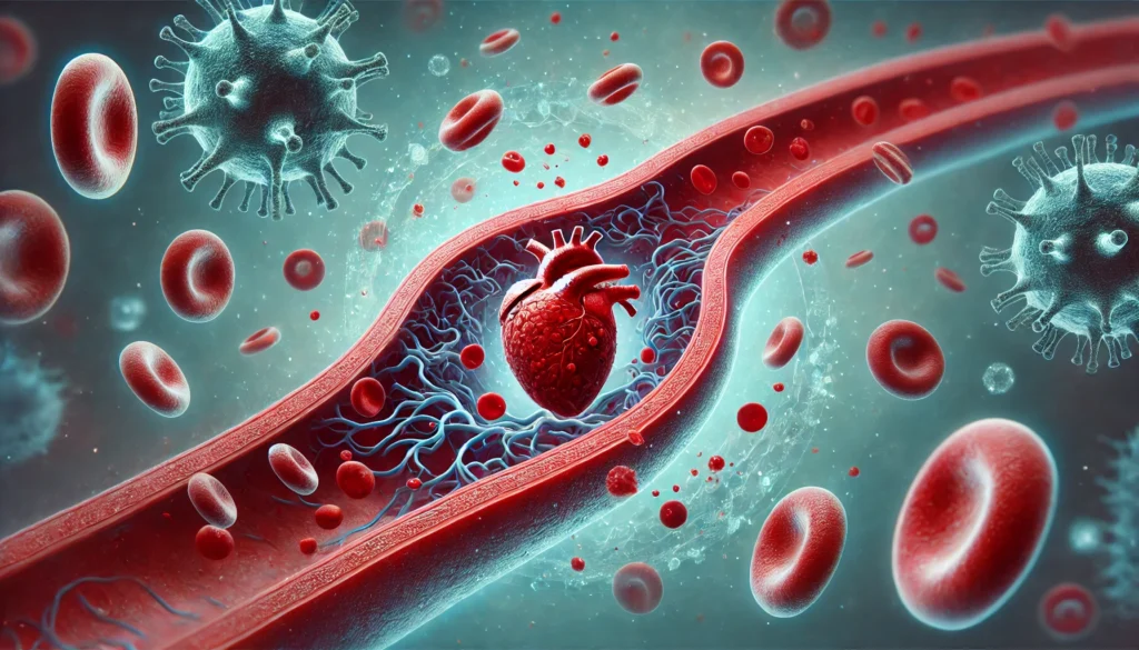 Blood clot in an artery – Representing increased risk of strokes and heart attacks.