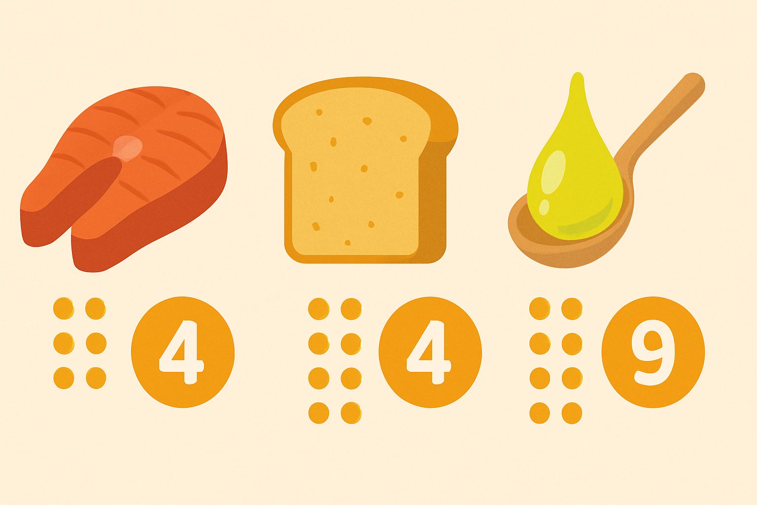 Infographic showing macronutrients like protein, carbs, and fats to explain how many calories are in 2 servings.