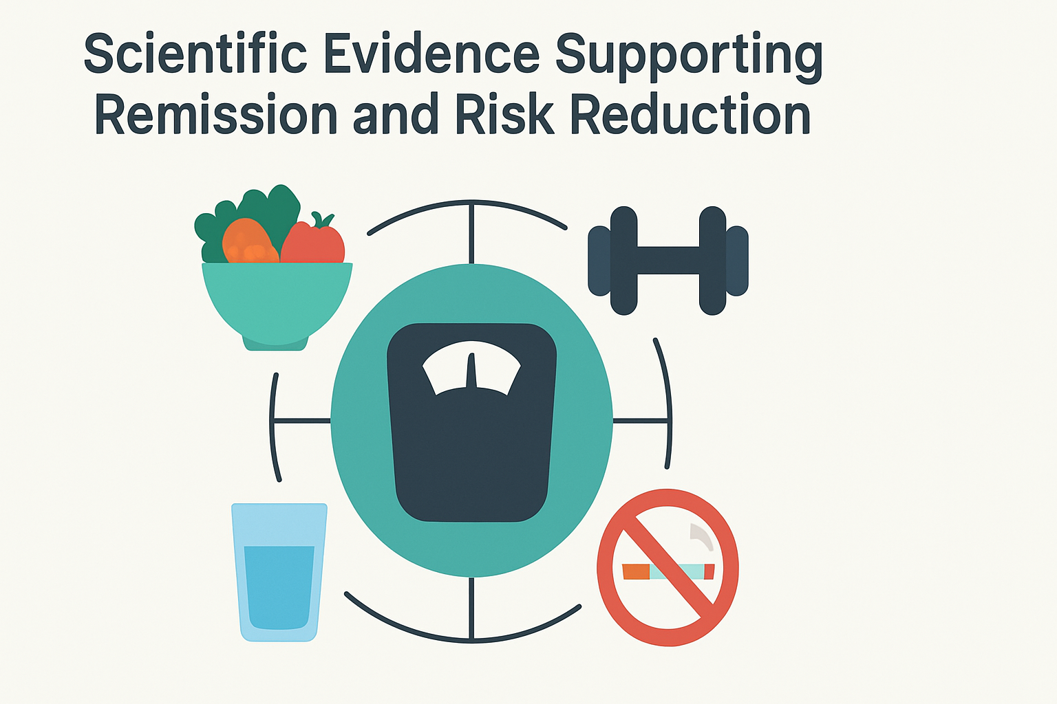 Healthy lifestyle infographic wheel showing icons for balanced diet, exercise, no smoking, hydration, and weight control, supporting the concept Can You Reverse Gestational Diabetes.