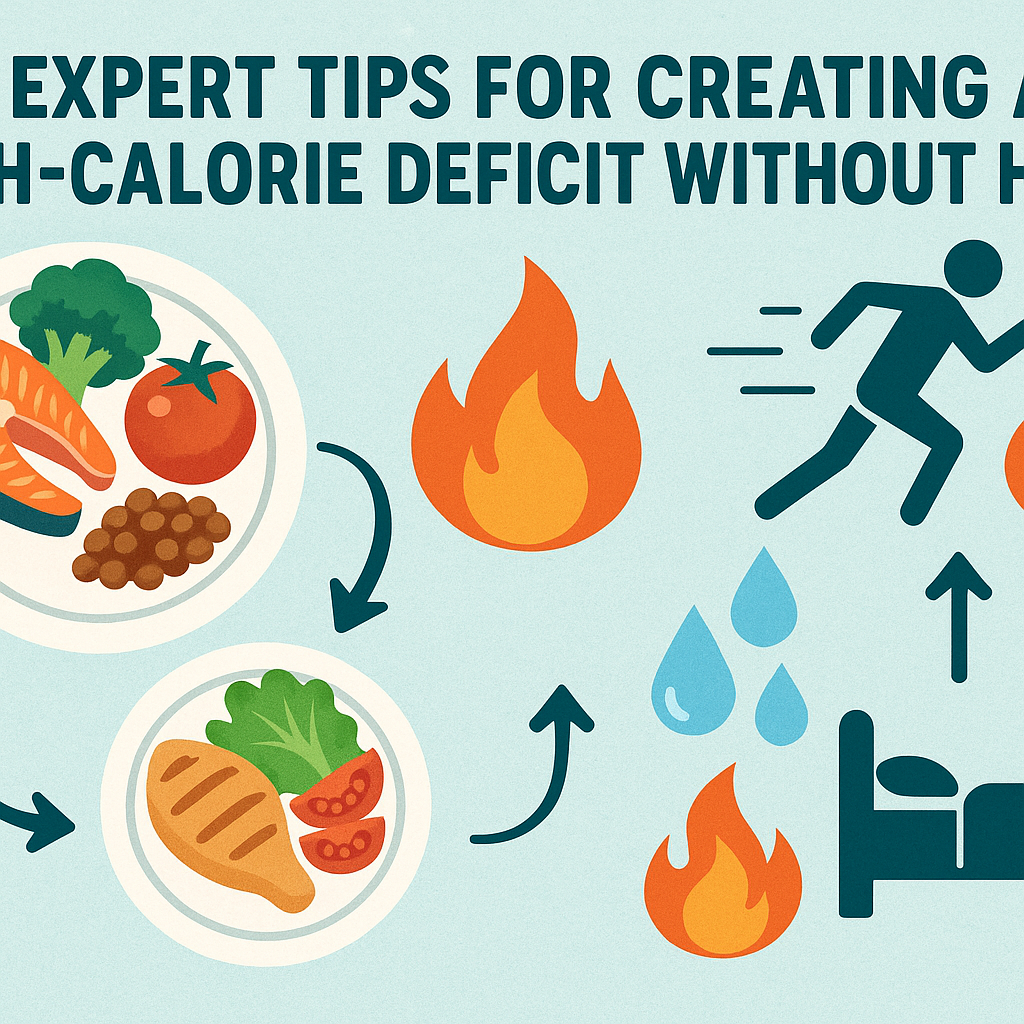 Infographic showing how to lose a pound a day with nutrient-rich meals and calorie-burning activities like exercise, hydration, and sleep