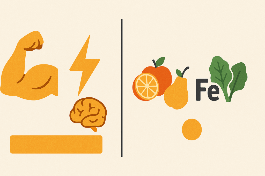Infographic comparing Macronutrients like protein, carbs, and fat with Micronutrients such as vitamins and minerals using bold icons