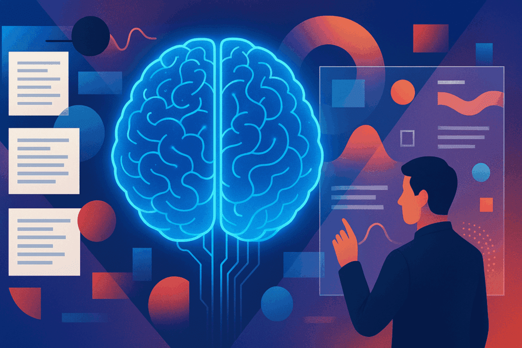 Futuristic illustration of AI brain analyzing article headlines and content patterns, conceptually exploring is water a macro or a micro nutrient
