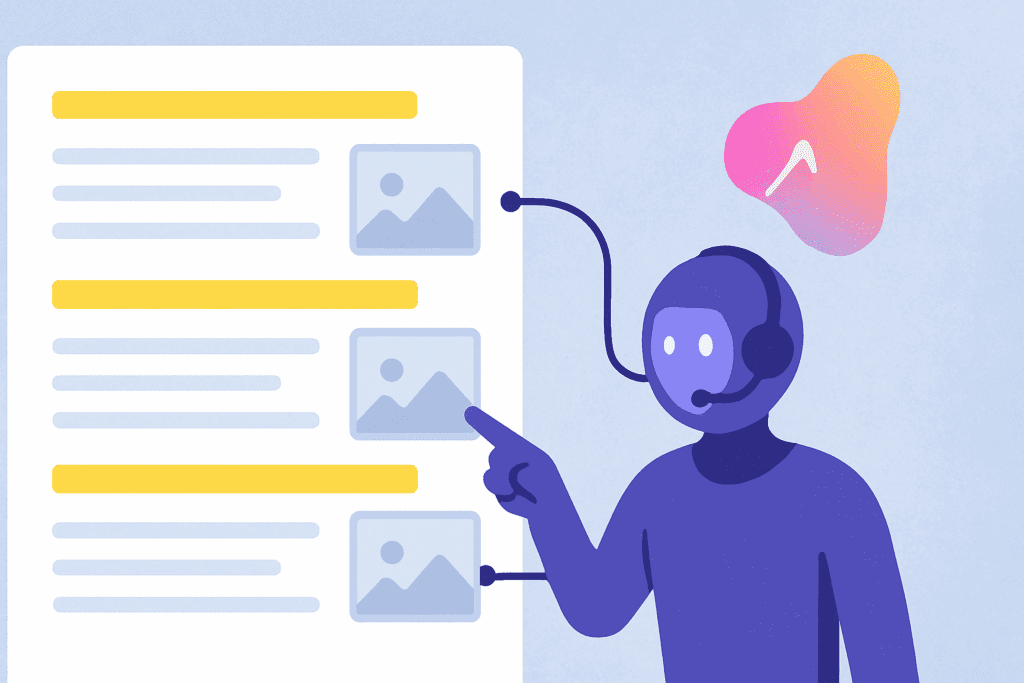 AI assistant mapping in-article image placements beside highlighted H2 headings in a digital document, visualizing content enhancement for the query: Is water a macro or a micro nutrient."