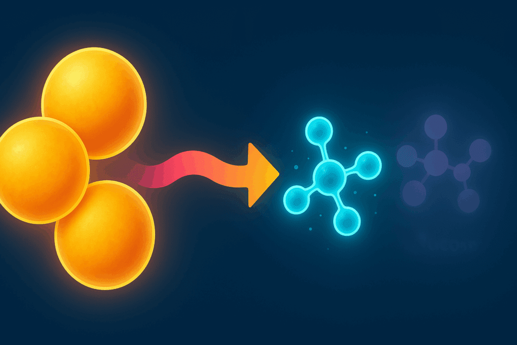 Fat cells breaking down into energy molecules while glucose molecules fade, illustrating how many carbs on keto diet plans are safe.