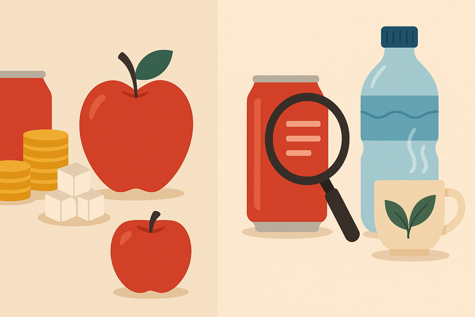Visual metaphor illustrating public health strategies addressing the question: does soda raise blood pressure