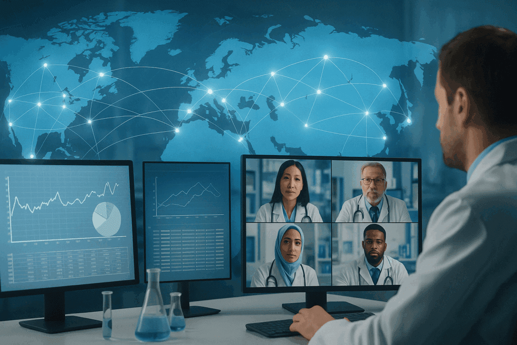 Global network of researchers analyzing data and video conferencing during Type One Diabetes Clinical Trials