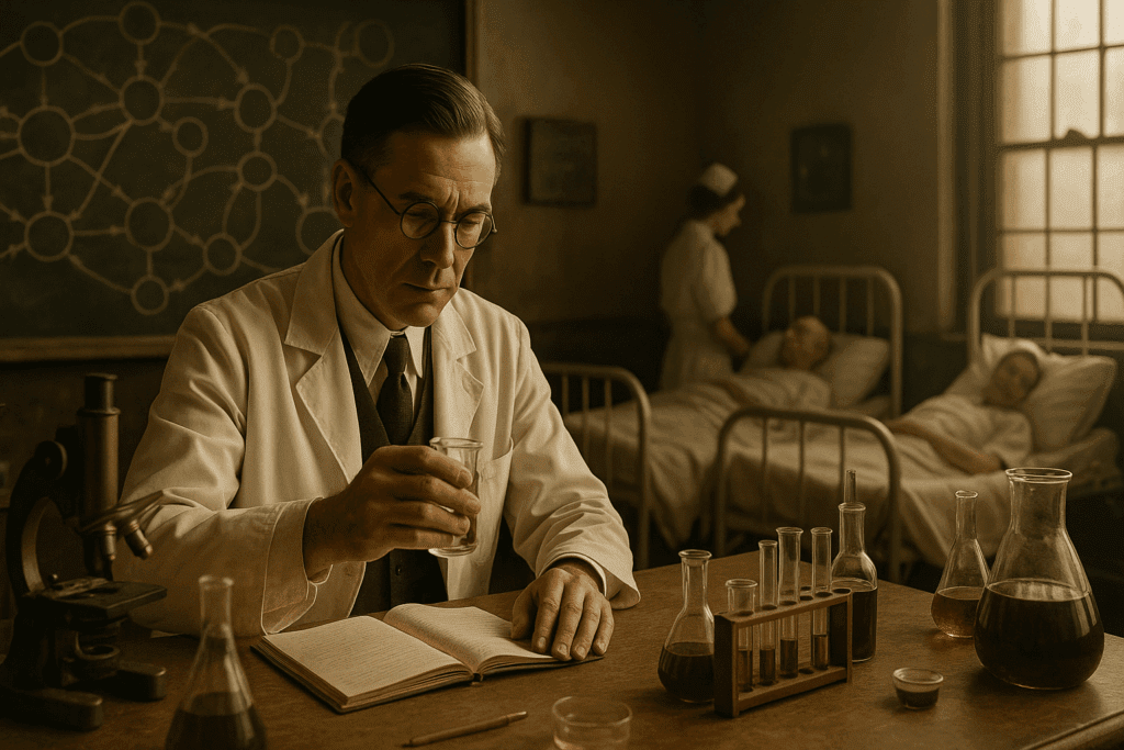 1920s medical lab scene showing Dr. Russell Wilder developing early protocols, symbolizing what year was the keto diet originated